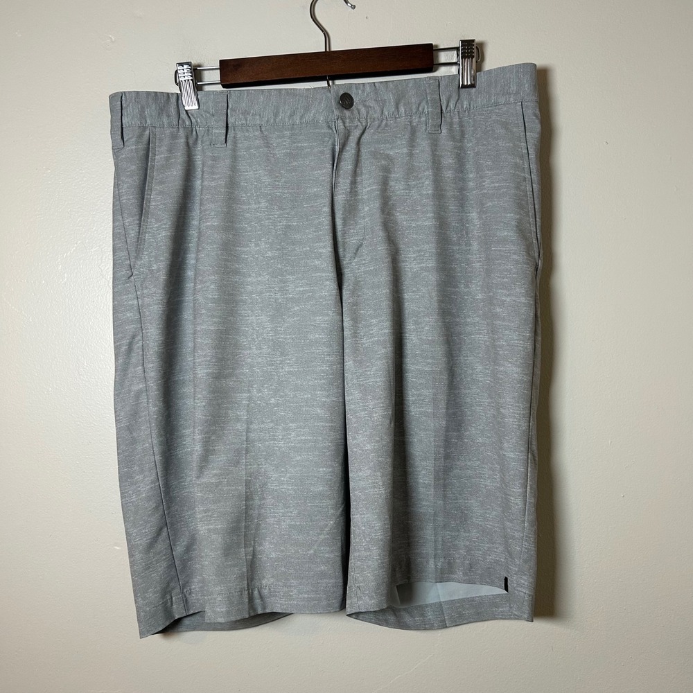 Adidas Men's Size 36 Gray Heathered Golf Shorts Flat Front Athletic‎ Fit